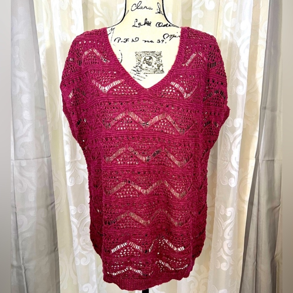 Maurice’s Oversized V-Neck Loose Knit Sweater Vest